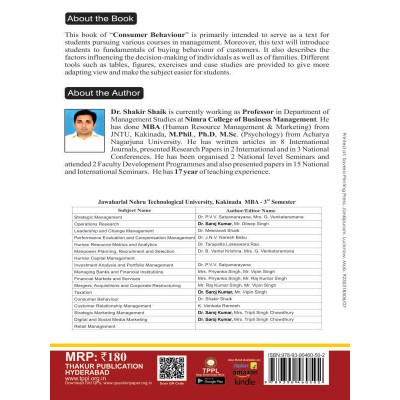 Consumer Behaviour Book for MBA 3rd Semester JNTUK