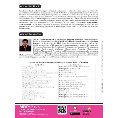 Customer Relationship Management Book for MBA 3rd Sem JNTUK