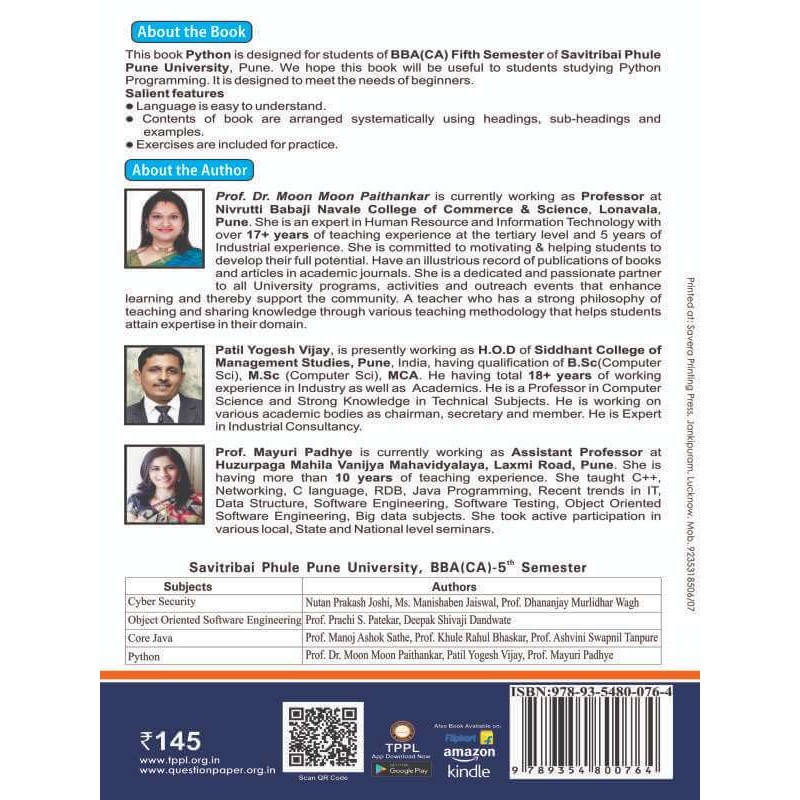Python BBA(CA) 5 semester fifth semester