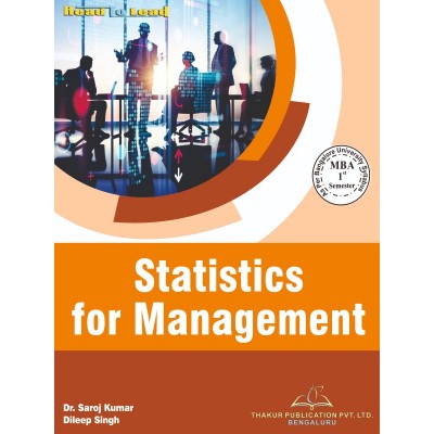 Statistics For Management MBA 1st Semester for Bangalore University Front Cover Page