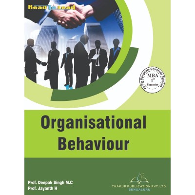 Organisational Behaviour MBA 1 Semester Book for Bangalore University Front Cover Page