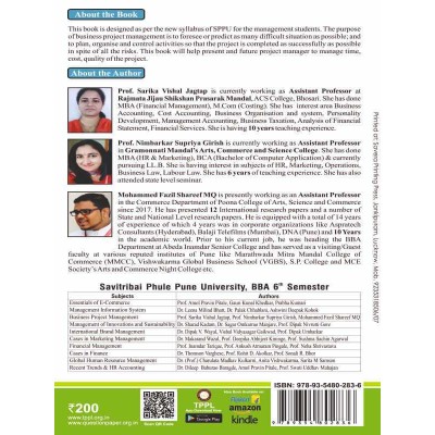 Business Project Management Book For SPPU Back Cover Page