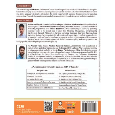 Legal and Business Environment Book for MBA  1st Semester JNTUK