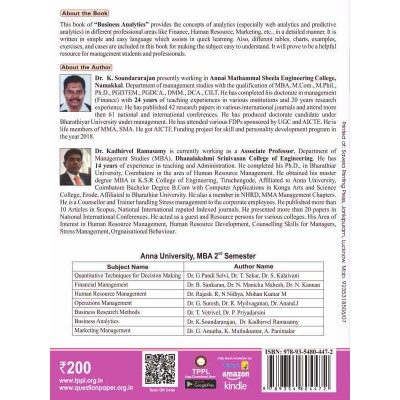 Business Analytics Book for MBA 2nd Semester Anna University
