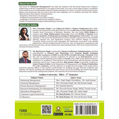 Financial Management Book for MBA 2nd Semester Andhra University