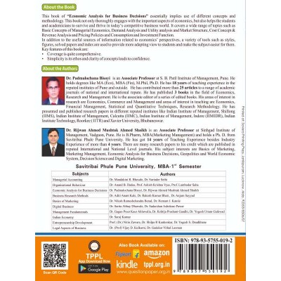Economic Analysis For Business Decisions Book for MBA 1st Semester SPPU