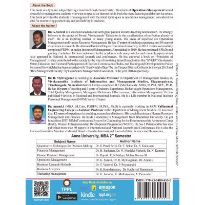 Operations Management Book for Mba 2nd Semester Anna University