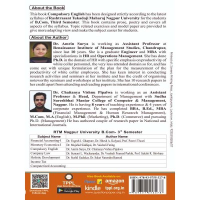 COMPULSORY ENGLISH  RTMNU B.COM Third Sem Book