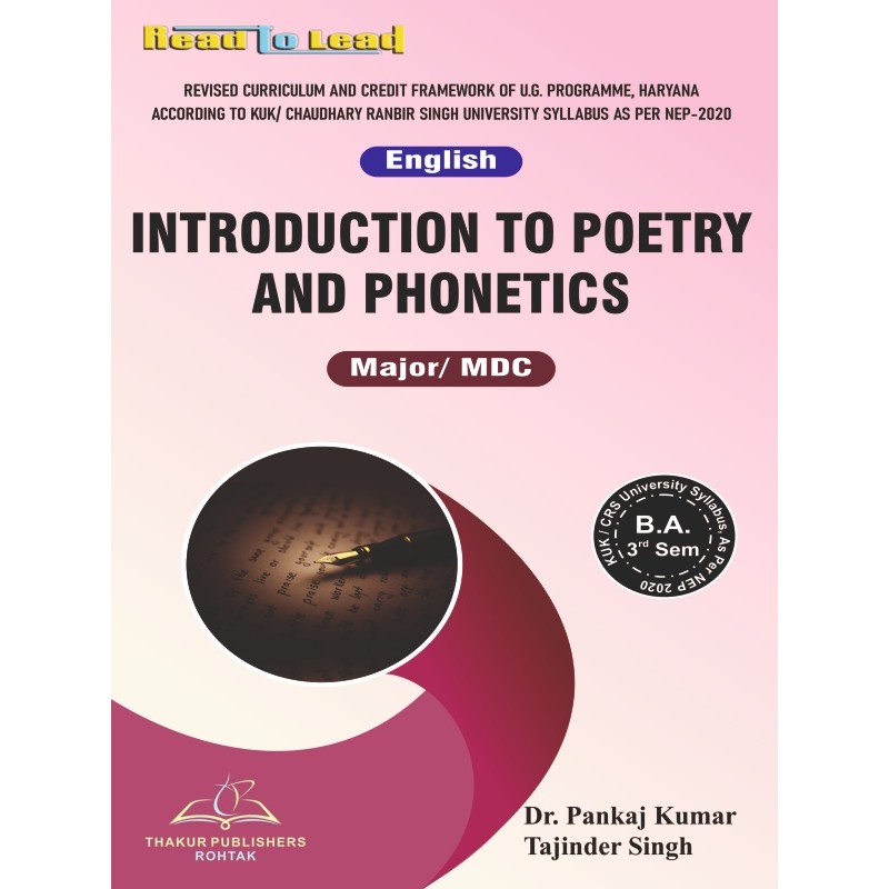 English ( INTRODUCTION TO POETRY AND PHONETICS ) B.A 3rd Sem