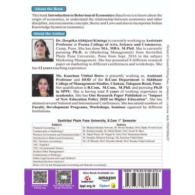 INTRODUCTION TO BEHAVIOURAL ECONOMICS   SPPU B.COM