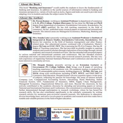 BANKING AND INSURANCE Book B.Com 3rd Sem KUK/CRSU