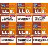 5 Year LL.B Course 1st Semester English TP LAW SOLVED Series Book Set (6 in 1) Combo pack