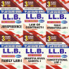 3 Year Course 1st Semester (English) University of Lucknow  TP LAW SOLVED SERIES Book Set (6 in 1)  Combo pack