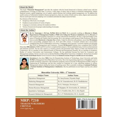 Financial Management Book for Mba 2nd Semester Bharathiar University