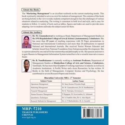 Marketing Management Book for Mba 2nd Semester Bharathiar University
