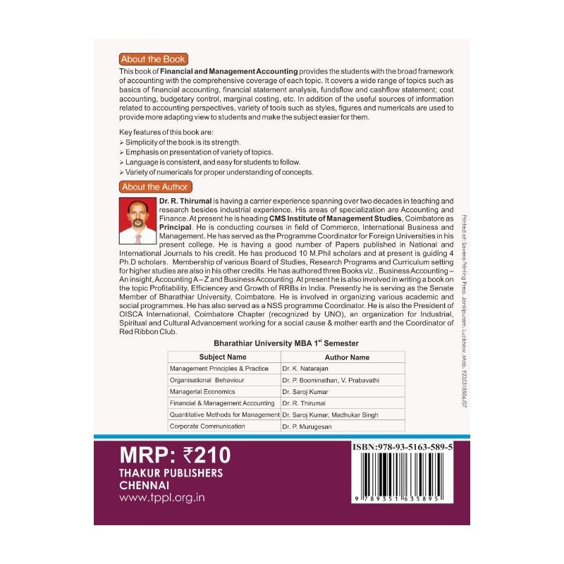 Financial Management and Accounting Book for Mba 1st Semester