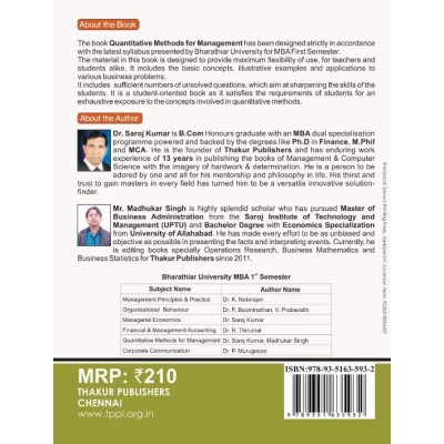 Quantiative Methods for Management Book for Mba 1st Semester