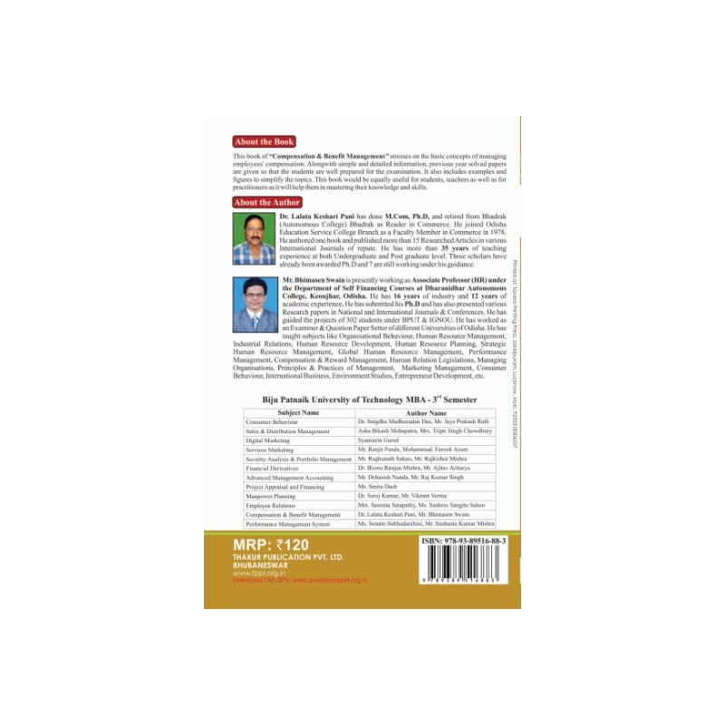 Compensation & Benefit Management MBA third semester third sem 3rd sem 3rd semester