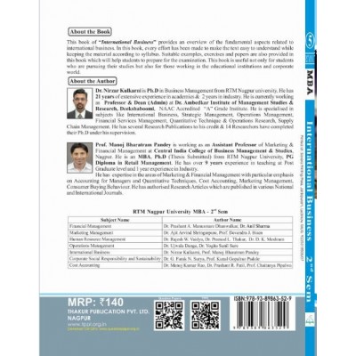 International Business Book for MBA 2nd Semester RTMNU