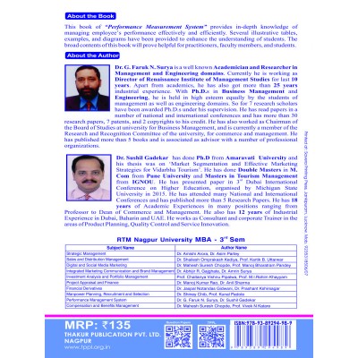 Performance Measurement System Book for MBA 3rd Semester RTMNU